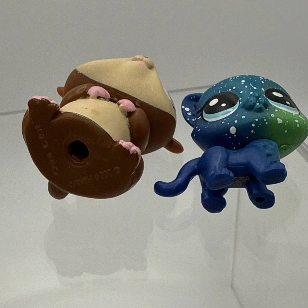 Littlest Pet Shop Mini LPS Figures Lot Of 7 Galaxy Pet Rolleroo Hamster Bunnyton